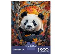 Jigsaws for Adults1000 Pieces Panda in Autumn Leaves-1 Jigsaws for Adults Hands-on Game Difficult Challenge Help The Brain Exercise 70x50cm/1000pcs