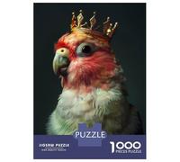Jigsaws for Adults1000 Pieces Parrot Bird Cute King Adult Jigsaw Puzzle Relaxing Games Perfect Decoration Unique Birthday And Gifts 52x38cm/1000pcs