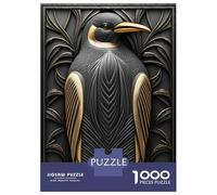 Jigsaws for Adults1000 Pieces Penguin Gold Relief Deco Adult Jigsaw Puzzle Relaxing Games Perfect Decoration Unique Birthday And Gifts 38x26cm/1000pcs