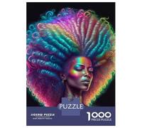 Jigsaws for Adults1000 Pieces Rainbow Afro Goddess Jigsaws for Adults Hands-on Game Difficult Challenge Help The Brain Exercise 70x50cm/1000pcs
