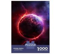 Jigsaws for Adults1000 Pieces Red Lightning Planet Jigsaw for Adults Brain Teaser Game Staycation Kill Time for Birthday, Chrismas 38x26cm/1000pcs