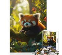 Jigsaws for Adults1000 Pieces Red Panda in The Forest Jigsaw for Teenagers Precision Cutting Train Your Brain And Hands for Is Ideal As A Gifts (38x52cm)