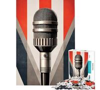 Jigsaws for Adults1000 Pieces Retro Music Beats Help The Brain Exercise Learning Educational Brain Teaser Game for Age 14+ Game (38x52cm)