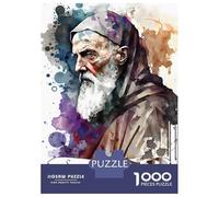 Jigsaws for Adults1000 Pieces Saint Benedict of Nursia Jigsaws for Adults Hands-on Game Difficult Challenge Help The Brain Exercise 38x26cm/1000pcs