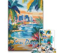 Jigsaws for Adults1000 Pieces San Diego Cityscape Beautiful Design Game Family Activities Gift For Birthdays 38x26cm(1000pcs)