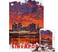 Jigsaws for Adults1000 Pieces Singapore Educational Games Suitable for Couples Toy Wall Decor Help The Brain Exercise (50X75CM)