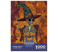 Jigsaws for Adults1000 Pieces Skull Sorcerer's Spell Jigsaws for Adults Hands-on Game Difficult Challenge Help The Brain Exercise 38x26cm/1000pcs