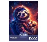 Jigsaws for Adults1000 Pieces Space Explorer Sloth Jigsaw Puzzle Relaxing Games Birthday Present Deal As Gifts for The Whole Family 38x26cm/1000pcs