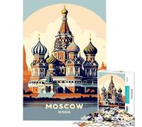 Jigsaws for Adults1000 Pieces St. Basil's Cathedral, Moscow, Russia Jigsaw 1000 Pieces Toy Wall Decor Presents for Women for Is Ideal As A Gifts (38x52cm)
