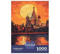 Jigsaws for Adults1000 Pieces St. Basil's Sunset Glow Jigsaw Puzzle Relaxing Games Birthday Present Deal As Gifts for The Whole Family 38x26cm/1000pcs