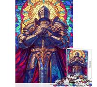 Jigsaws for Adults1000 Pieces Stained Glass Peacekeeper Relax Games Suitable for Couples Educational Toy Gifts for Friends And Family (38x26cm)