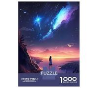 Jigsaws for Adults1000 Pieces Stargazing Anime Girl Jigsaws for Adults Hands-on Game Difficult Challenge Help The Brain Exercise 70x50cm/1000pcs