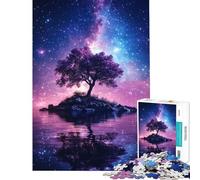 Jigsaws for Adults1000 Pieces Starry Tree Reflections Jigsaw Puzzles for Adults Family Activities Train Your Brain And Hands Beautiful Design Game (Size 38x26cm)
