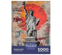 Jigsaws for Adults1000 Pieces Statue of Liberty Art Jigsaws for Adults Hands-on Game Difficult Challenge Help The Brain Exercise 70x50cm/1000pcs