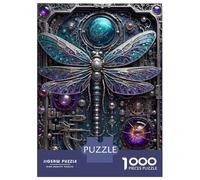 Jigsaws for Adults1000 Pieces Steampunk Dragonfly Adult Jigsaw Puzzle Brain Teaser Game Enhance Memory Stress Reduction Gifts 70x50cm/1000pcs