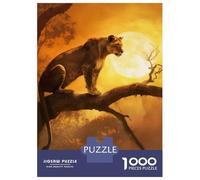 Jigsaws for Adults1000 Pieces Sunlit Lioness Jigsaws for Adults Hands-on Game Difficult Challenge Help The Brain Exercise 70x50cm/1000pcs
