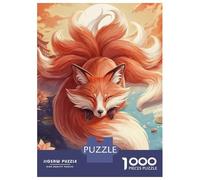 Jigsaws for Adults1000 Pieces Sunset Nine Tailed Fox Jigsaw Puzzle Relaxing Games Birthday Present Deal As Gifts for The Whole Family 38x26cm/1000pcs
