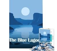 Jigsaws for Adults1000 Pieces The Blue Lagoon, Iceland Practical Game Brain Intelligence Challenge Addictive Toys Birthday Gifts Presents for Women (Size 38x26cm)