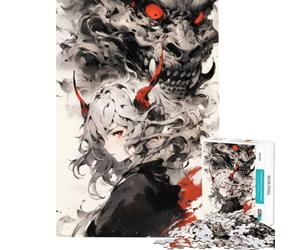 Jigsaws for Adults1000 Pieces The Female Oni Help The Brain Exercise Learning Educational Brain Teaser Game for Age 14+ Game (50x75cm)