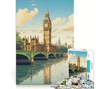 Jigsaws for Adults1000 Pieces The London Adventure Practical Game But Fun And Humorous Suitable for Desktop Decoration 38x26cm