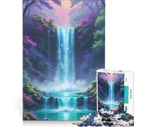 Jigsaws for Adults1000 Pieces The Secret Waterfall Oasis Practical Game But Fun And Humorous Suitable for Desktop Decoration 50x75cm