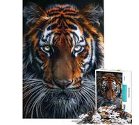 Jigsaws for Adults1000 Pieces Tiger King of The Jungle Jigsaw 1000 Piece Educational Toy Precision Cutting Challenging Family Fun Game (38x26cm)