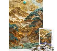 Jigsaws for Adults1000 Pieces Torii Gate Sunset Educational Games Suitable for Couples Toy Wall Decor Help The Brain Exercise (50X75CM)