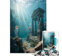 Jigsaws for Adults1000 Pieces Underwater Ruins with Marine Life Difficult And Challenge Learning Educational Practical Game for 14+ Puzzle Game Offered (50x75cm)
