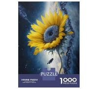 Jigsaws for Adults1000 Pieces Universe Sunflower Jigsaws for Adults Hands-on Game Difficult Challenge Help The Brain Exercise 52x38cm/1000pcs