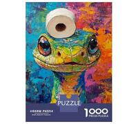 Jigsaws for Adults1000 Pieces Vibrant Snake with Toilet Paper Eye Jigsaws for Adults Hands-on Game Difficult Challenge Help The Brain Exercise 52x38cm/1000pcs