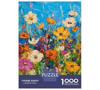 Jigsaws for Adults1000 Pieces Vibrant Wildflower Garden Jigsaws for Adults Hands-on Game Difficult Challenge Help The Brain Exercise 38x26cm/1000pcs