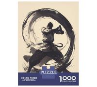 Jigsaws for Adults1000 Pieces Vintage Martial Arts Enso Adult Jigsaw Puzzle Brain Teaser Game Enhance Memory Stress Reduction Gifts 38x26cm/1000pcs
