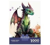 Jigsaws for Adults1000 Pieces Watercolor Dragon Jigsaw for Adults Brain Teaser Game Staycation Kill Time for Birthday, Chrismas 38x26cm/1000pcs