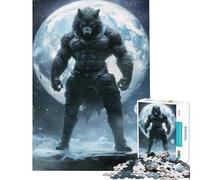 Jigsaws for Adults1000 Pieces Werewolf Under Full Moon Difficult And Challenge Learning Educational Practical Game for 14+ Puzzle Game Offered (38x52cm)