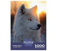 Jigsaws for Adults1000 Pieces White Wolf Portrait at Sunset Adult Jigsaw Puzzle Relaxing Games Perfect Decoration Unique Birthday And Gifts 70x50cm/1000pcs