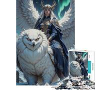 Jigsaws for Adults1000 Pieces Winged Woman Riding A Giant Owl Difficult And Challenge Learning Educational Practical Game for 14+ Puzzle Game Offered (50x75cm)