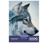 Jigsaws for Adults1000 Pieces Wolf Husky Dog Jigsaw for Adults Brain Teaser Game Staycation Kill Time for Birthday, Chrismas 38x26cm/1000pcs