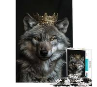 Jigsaws for Adults1000 Pieces Wolf King Practical Game Brain Intelligence Challenge Addictive Toys Birthday Gifts Presents for Women (Size 38x52cm)