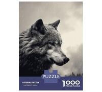 Jigsaws for Adults1000 Pieces Wolf Moon Night Jigsaw for Adults Brain Teaser Game Staycation Kill Time for Birthday, Chrismas 52x38cm/1000pcs