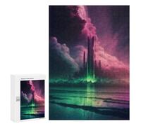 Jigsaws for Adults300 PCS Alien Cityscape Reflections Jigsaw for Adults Toy Wall Decor Presents for Women Help The Brain Exercise 300 PCS