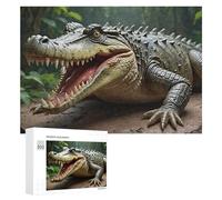 Jigsaws for Adults300 PCS Alligator with Open Mouth Jigsaw Puzzle Brain Teaser Game Analysis And Logic Deal As Gifts for The Whole Family 300 PCS