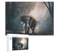 Jigsaws for Adults300 PCS Amazon Rainforest Elephant Majesty Adult Jigsaw Puzzle DIY Toys Precision Cutting Deal As Gifts for The Whole Family 300 PCS