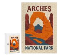 Jigsaws for Adults300 PCS Arches National Park Travel Poster Jigsaws for Adults Brain Teaser Game Analysis And Logic Stress Reduction Gifts 300 PCS