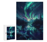 Jigsaws for Adults300 PCS Aurora Borealis Reflections Jigsaw Puzzles for Adults Staycation Kill Time Help The Brain Exercise Family Fun & Game Night 300 PCS