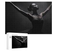 Jigsaws for Adults300 PCS Black Ballerina Poster Jigsaw Puzzle Brain Teaser Game Analysis And Logic Deal As Gifts for The Whole Family 300 PCS