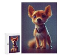 Jigsaws for Adults300 PCS Charming Chihuahua Portrait Teenagers Puzzles Hands-on Game Presents for Women Unique Birthday And Gifts 300 PCS