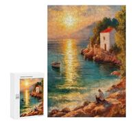 Jigsaws for Adults300 PCS Coastal Scene at Sunset Jigsaw for Adults Toy Wall Decor Presents for Women Help The Brain Exercise 300 PCS