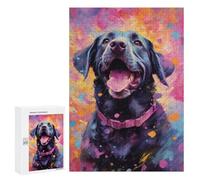 Jigsaws for Adults300 PCS Colorful Labrador Art Print Jigsaw Puzzles for Adults Staycation Kill Time Help The Brain Exercise Family Fun & Game Night 300 PCS