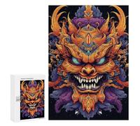 Jigsaws for Adults300 PCS Dragon Mask Art Print Jigsaw Puzzles for Adults Staycation Kill Time Help The Brain Exercise Family Fun & Game Night 300 PCS