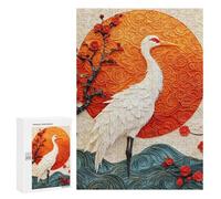 Jigsaws for Adults300 PCS Elegant Crane Sunset Artwork Jigsaw Puzzles for Adults For Family Fun Challenging To Complete Learning Educational Toys 300 PCS